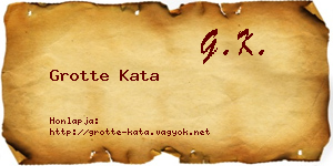 Grotte Kata névjegykártya